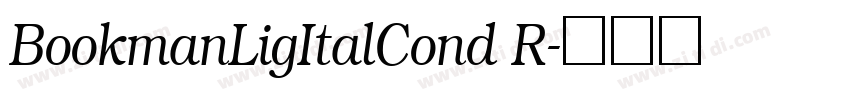 BookmanLigItalCond R字体转换